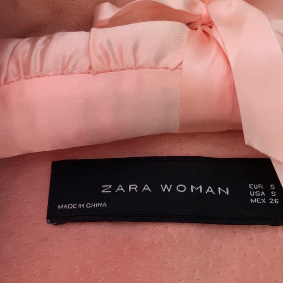 Zara pink suede biker jacket - Picture 6 of 8